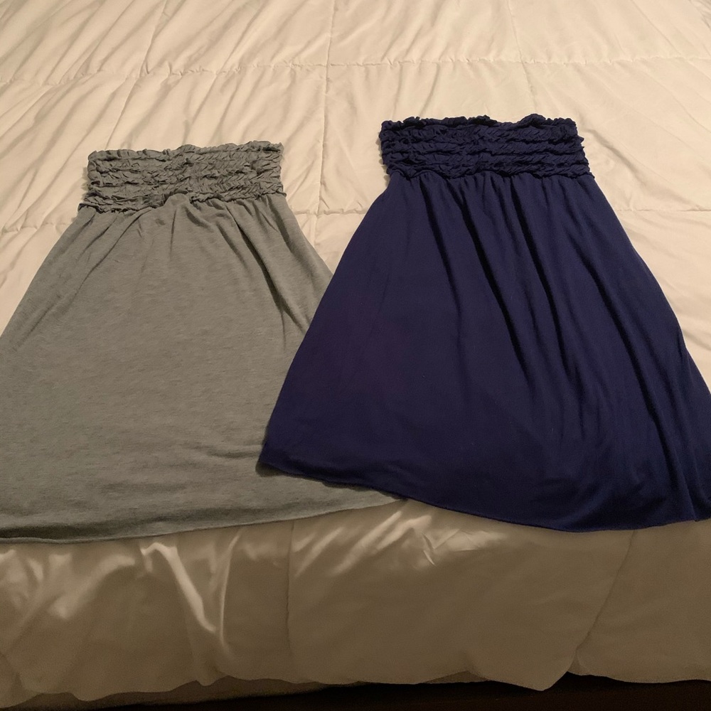 Bathing suit cover ups -gray and blue